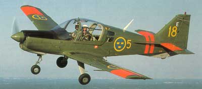 Bulldog trningsfly fra det svenske luftvben