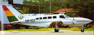 Cessna 402C fra den bolivianske flde
