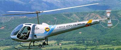 Enstrom F28F helikopter fra det colombianske luftvben
