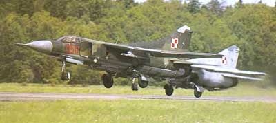 MiG-23MF Flogger jagerfly fra det polske luftvben