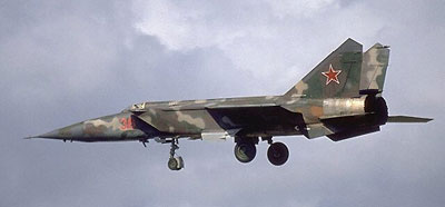 MiG-25 jagerfly fra det russiske luftvben