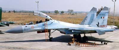 Su.30MKI kampfly fra det indiske luftvben