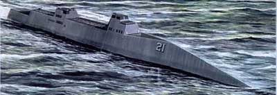 Tegning af mulig konfiguration af DD-21 Zumwalt klassen