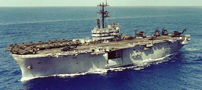 Det amerikanske amfibiefartj Guam