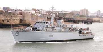 Den britiske minestryger M 33 Brocklesby