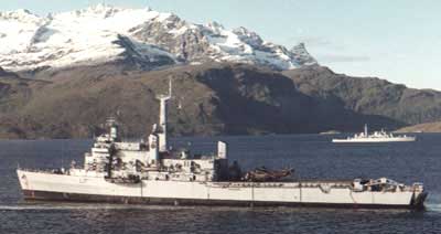 Det britiske amfibiefartj Intrepid