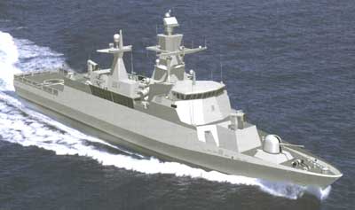 Tegning af K130 korvet til den tyske flde