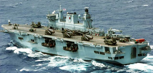Det britiske amfibieskib Ocean
