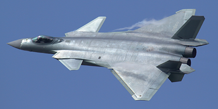 Chengdu J-20A kampfly fra det kinesiske luftvåben Chengdu J-20A kampfly fra det kinesiske luftvåben