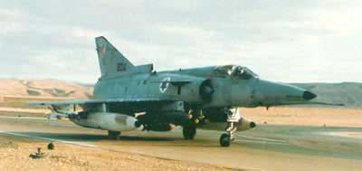 Kfir kampfly fra det israelske luftvben