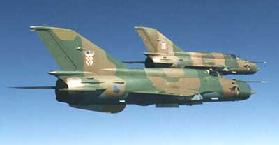 MiG-21bis jagerfly fra det kroatiske luftvåben MiG-21bis jagerfly fra det kroatiske luftvåben