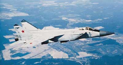 MiG-31 jagerfly fra det russiske luftvben
