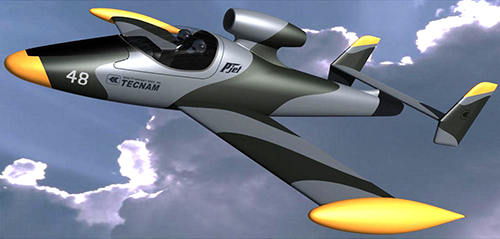 Tegning af Tecnam P-JET